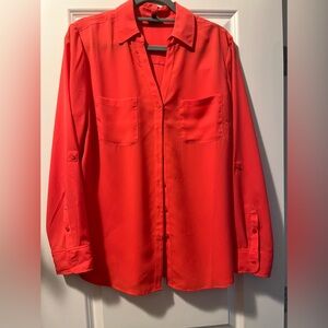 Talbots Orange tunic blouse